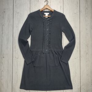 London Times Black Knit Sweater Dress